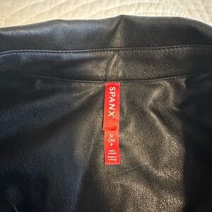 SPANX Black Leather Outerwear